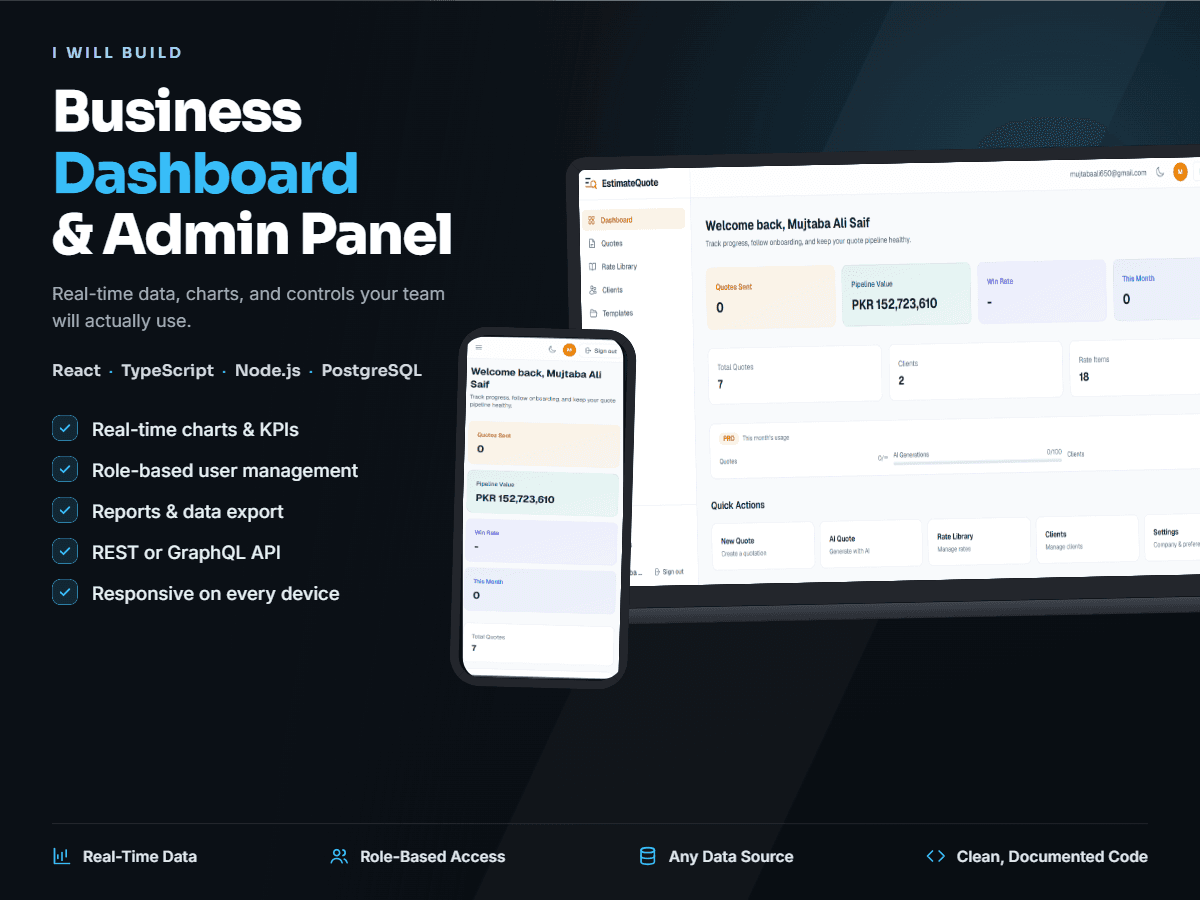 Dashboards & Admin Systems